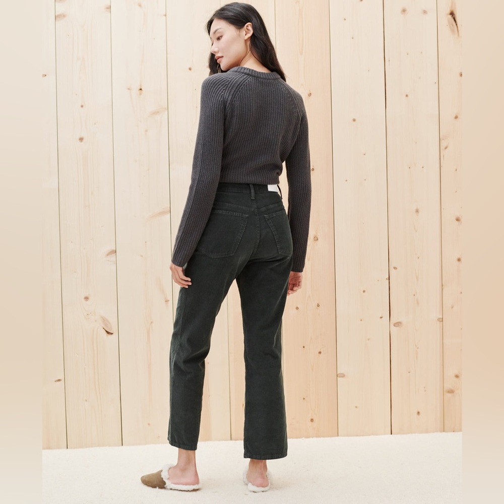 RE/DONE Loose Flare Pant - color: Washed Dark Moss, size: 25